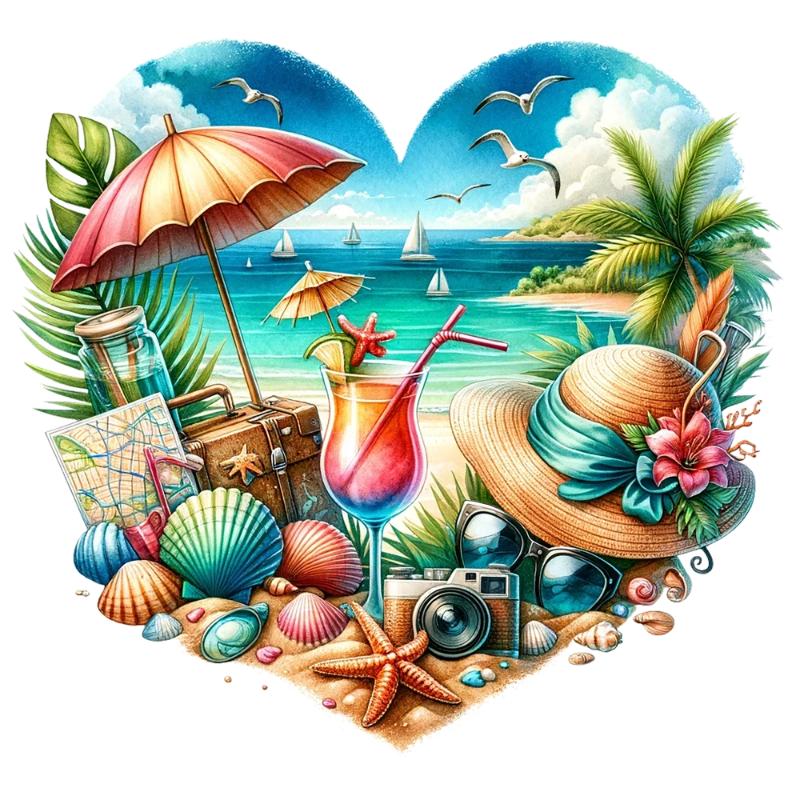 Heat transfers Iron on stickers  summer 96 for Tshirts Iron on Decal Patches Stickers Clothes Hat Pillows DIY Crafts