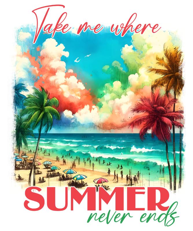 Heat transfers Iron on stickers  summer 39 for Tshirts Iron on Decal Patches Stickers Clothes Hat Pillows DIY Crafts