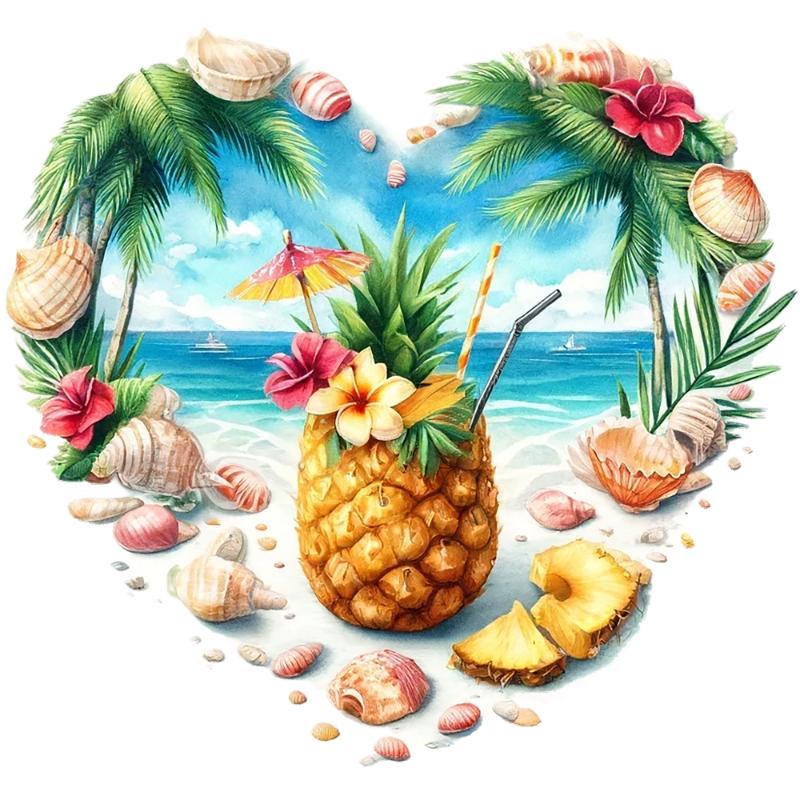 Heat transfers Iron on stickers  summer 27 for Tshirts Iron on Decal Patches Stickers Clothes Hat Pillows DIY Crafts