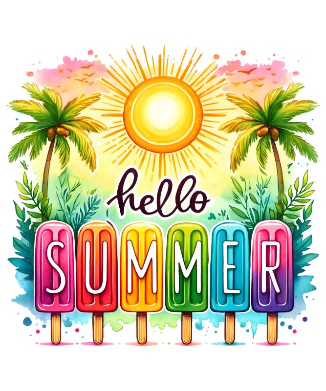 Heat transfers Iron on stickers  summer 24 for Tshirts Iron on Decal Patches Stickers Clothes Hat Pillows DIY Crafts