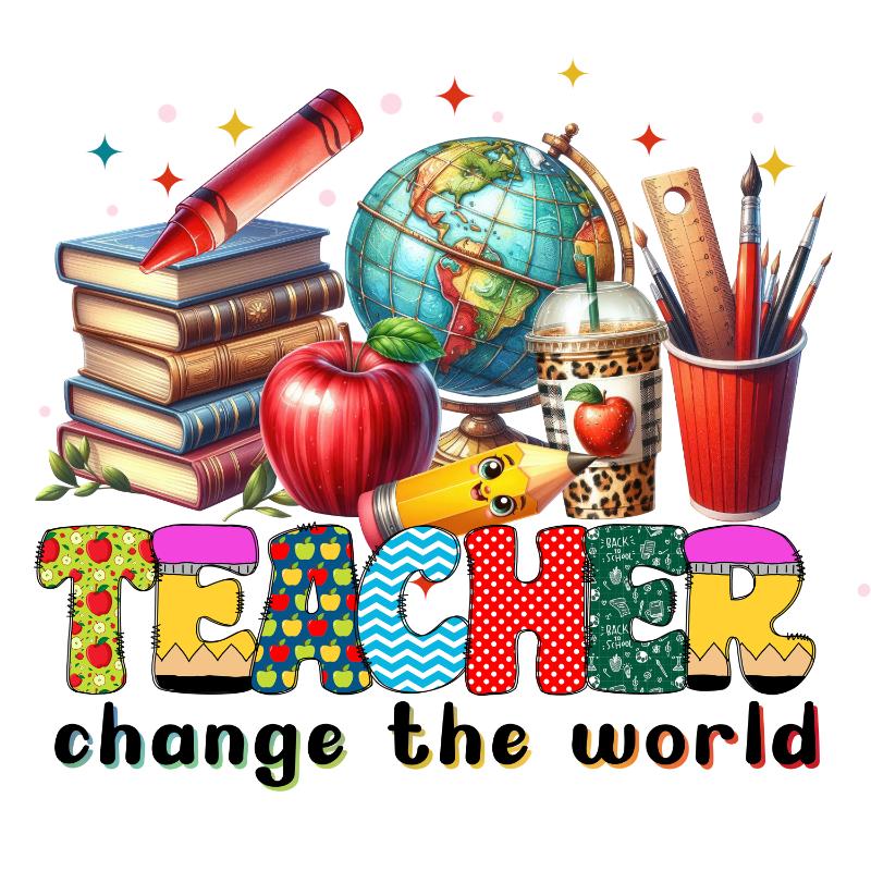 Heat transfers Iron on stickers  teacher 327 for Tshirts Iron on Decal Patches Stickers Clothes Hat Pillows DIY Crafts