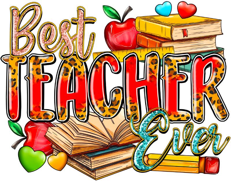 Heat transfers Iron on stickers  teacher 264 for Tshirts Iron on Decal Patches Stickers Clothes Hat Pillows DIY Crafts