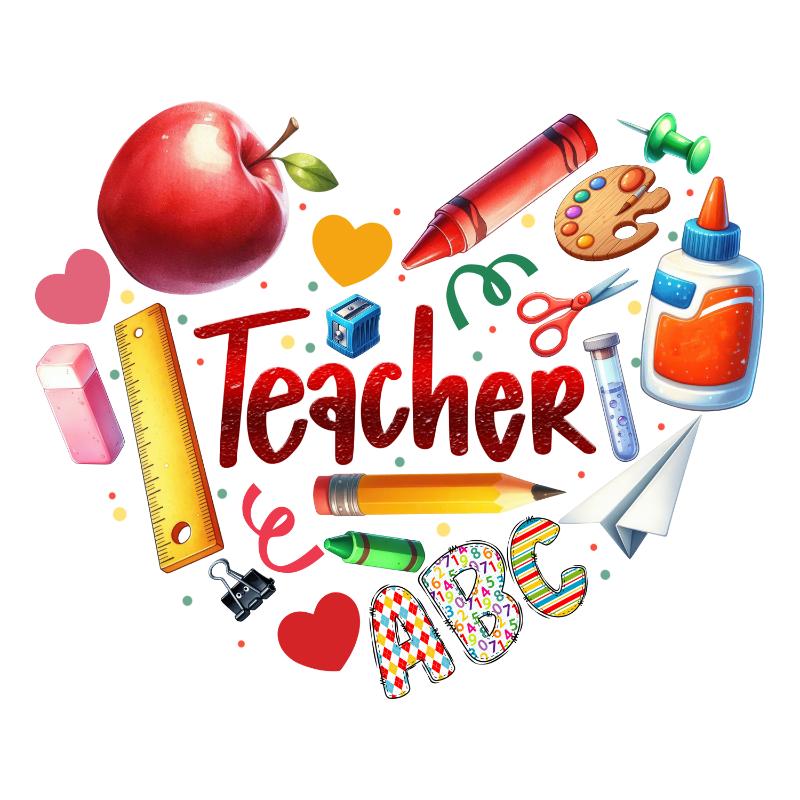 Heat transfers Iron on stickers  teacher 182 for Tshirts Iron on Decal Patches Stickers Clothes Hat Pillows DIY Crafts