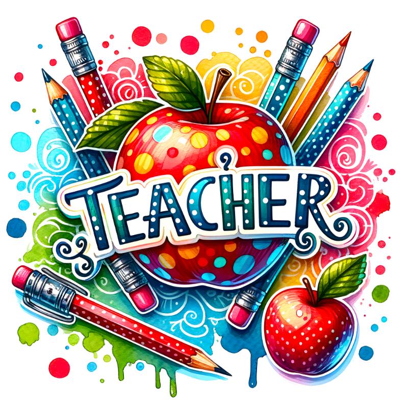 Heat transfers Iron on stickers  teacher 131 for Tshirts Iron on Decal Patches Stickers Clothes Hat Pillows DIY Crafts