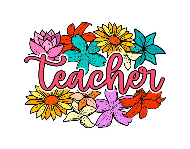 Heat transfers Iron on stickers  teacher 100 for Tshirts Iron on Decal Patches Stickers Clothes Hat Pillows DIY Crafts