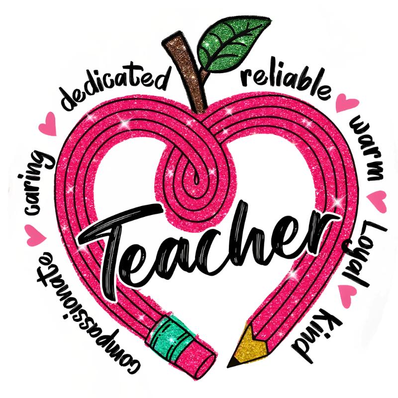 Heat transfers Iron on stickers  teacher 65 for Tshirts Iron on Decal Patches Stickers Clothes Hat Pillows DIY Crafts