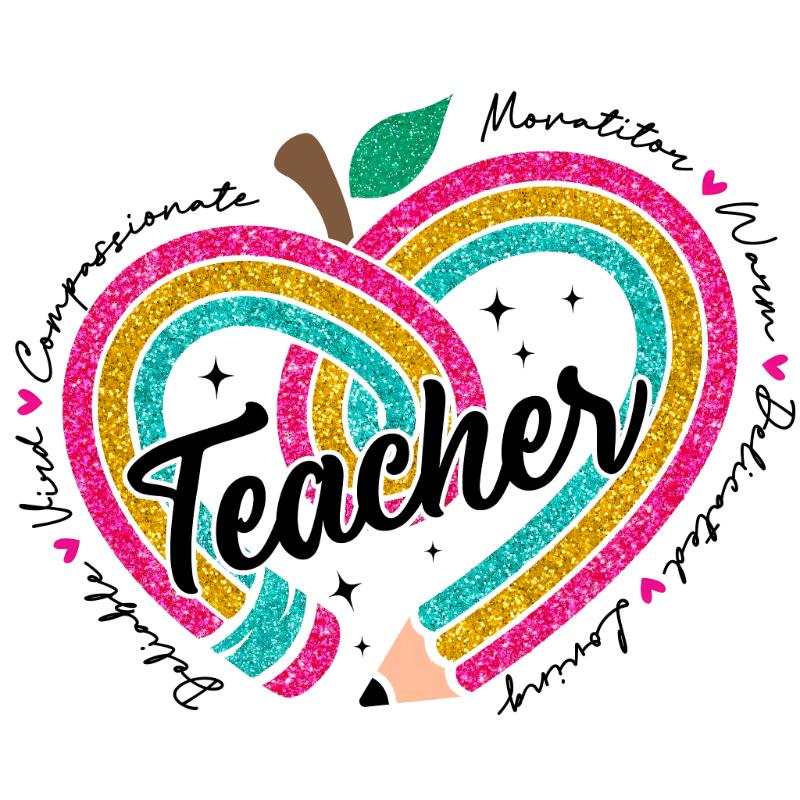Heat transfers Iron on stickers  teacher 7 for Tshirts Iron on Decal Patches Stickers Clothes Hat Pillows DIY Crafts