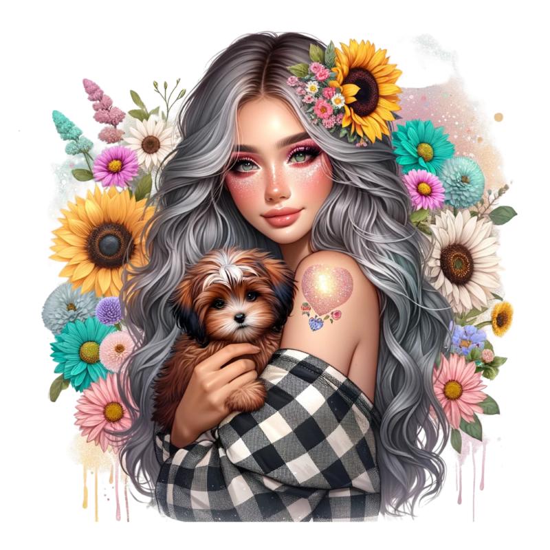 Heat transfers Iron on stickers  Tattoo girl 9 for Tshirts Iron on Decal Patches Stickers Clothes Hat Pillows DIY Crafts