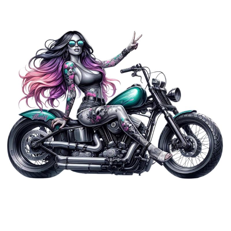 Heat transfers Iron on stickers  Tattoo girl 8 for Tshirts Iron on Decal Patches Stickers Clothes Hat Pillows DIY Crafts