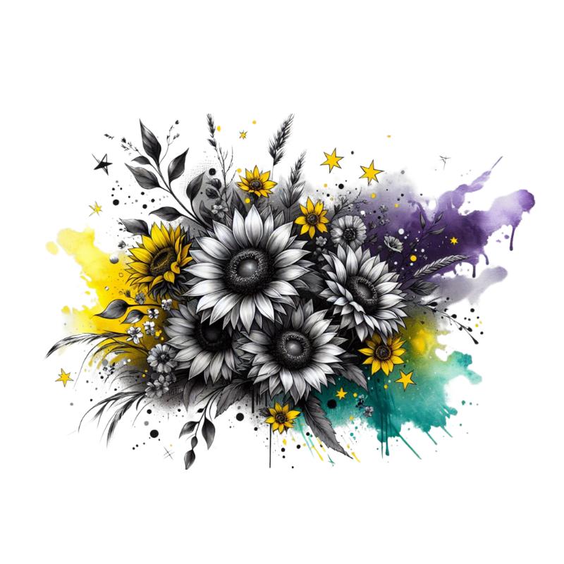 Heat transfers Iron on stickers  Tattoo girl 7 for Tshirts Iron on Decal Patches Stickers Clothes Hat Pillows DIY Crafts