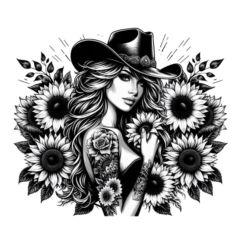 Heat transfers Iron on stickers  Tattoo girl 178 for Tshirts Iron on Decal Patches Stickers Clothes Hat Pillows DIY Crafts