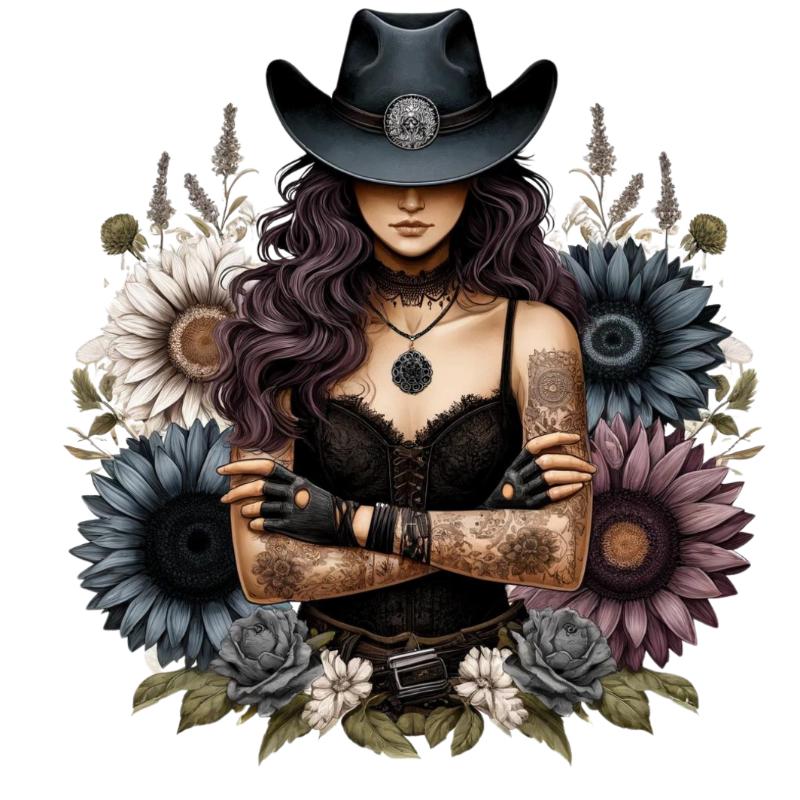 Heat transfers Iron on stickers  Tattoo girl 155 for Tshirts Iron on Decal Patches Stickers Clothes Hat Pillows DIY Crafts