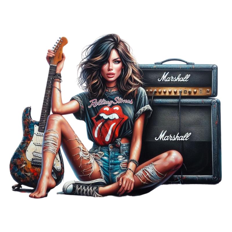 Heat transfers Iron on stickers  Tattoo girl 152 for Tshirts Iron on Decal Patches Stickers Clothes Hat Pillows DIY Crafts