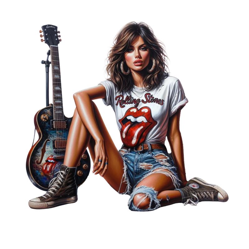 Heat transfers Iron on stickers  Tattoo girl 141 for Tshirts Iron on Decal Patches Stickers Clothes Hat Pillows DIY Crafts