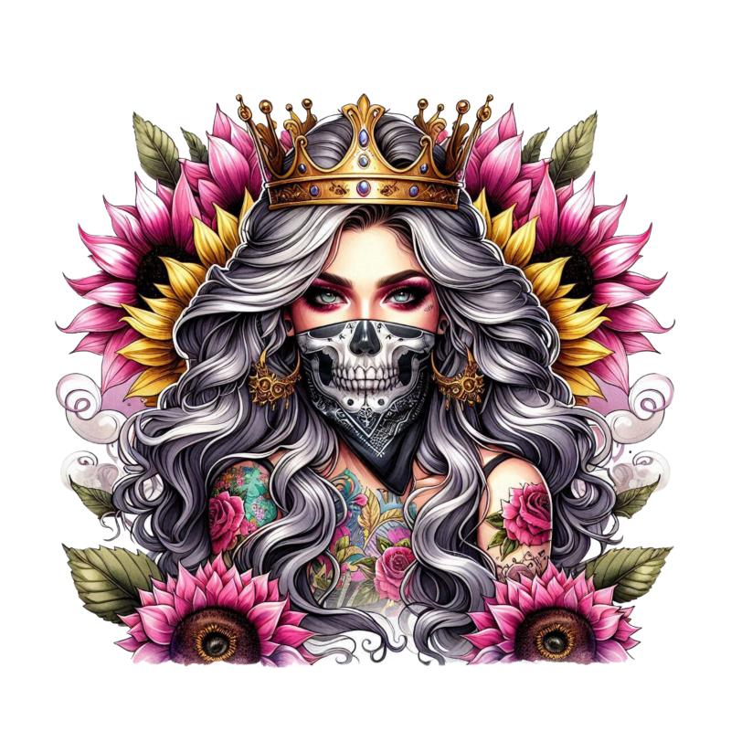 Heat transfers Iron on stickers  Tattoo girl 108 for Tshirts Iron on Decal Patches Stickers Clothes Hat Pillows DIY Crafts