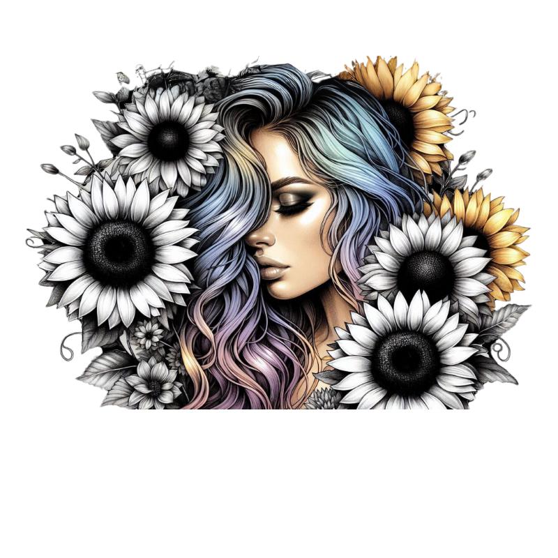 Heat transfers Iron on stickers  Tattoo girl 104 for Tshirts Iron on Decal Patches Stickers Clothes Hat Pillows DIY Crafts