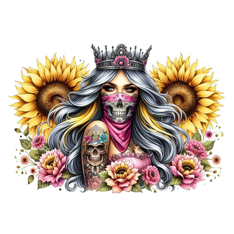 Heat transfers Iron on stickers  Tattoo girl 102 for Tshirts Iron on Decal Patches Stickers Clothes Hat Pillows DIY Crafts