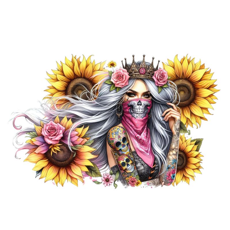 Heat transfers Iron on stickers  Tattoo girl 101 for Tshirts Iron on Decal Patches Stickers Clothes Hat Pillows DIY Crafts