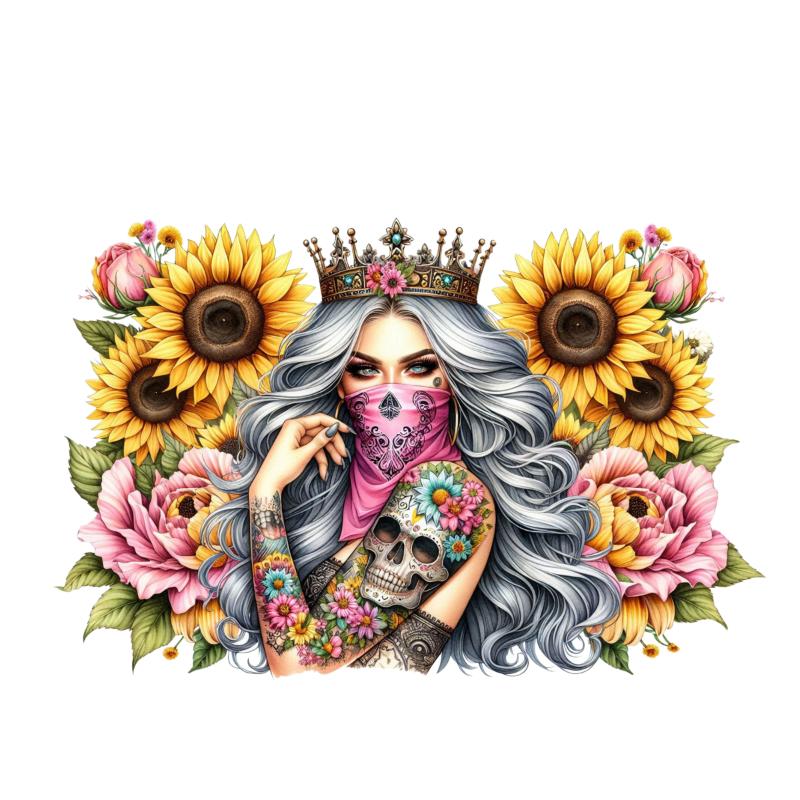 Heat transfers Iron on stickers  Tattoo girl 100 for Tshirts Iron on Decal Patches Stickers Clothes Hat Pillows DIY Crafts