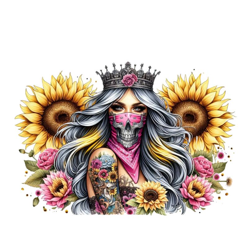 Heat transfers Iron on stickers  Tattoo girl 99 for Tshirts Iron on Decal Patches Stickers Clothes Hat Pillows DIY Crafts