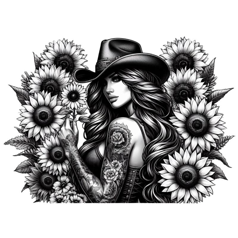 Heat transfers Iron on stickers  Tattoo girl 98 for Tshirts Iron on Decal Patches Stickers Clothes Hat Pillows DIY Crafts