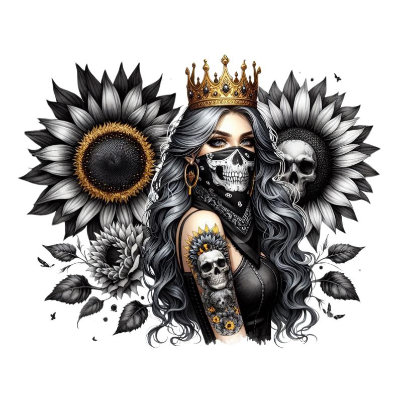 Heat transfers Iron on stickers  Tattoo girl 97 for Tshirts Iron on Decal Patches Stickers Clothes Hat Pillows DIY Crafts