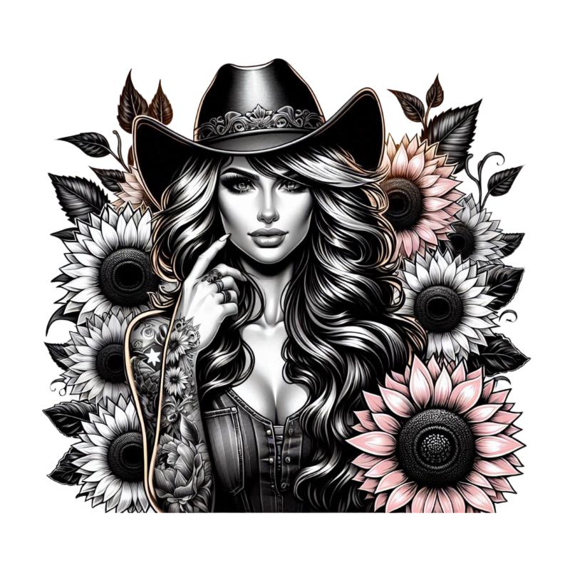 Heat transfers Iron on stickers  Tattoo girl 96 for Tshirts Iron on Decal Patches Stickers Clothes Hat Pillows DIY Crafts