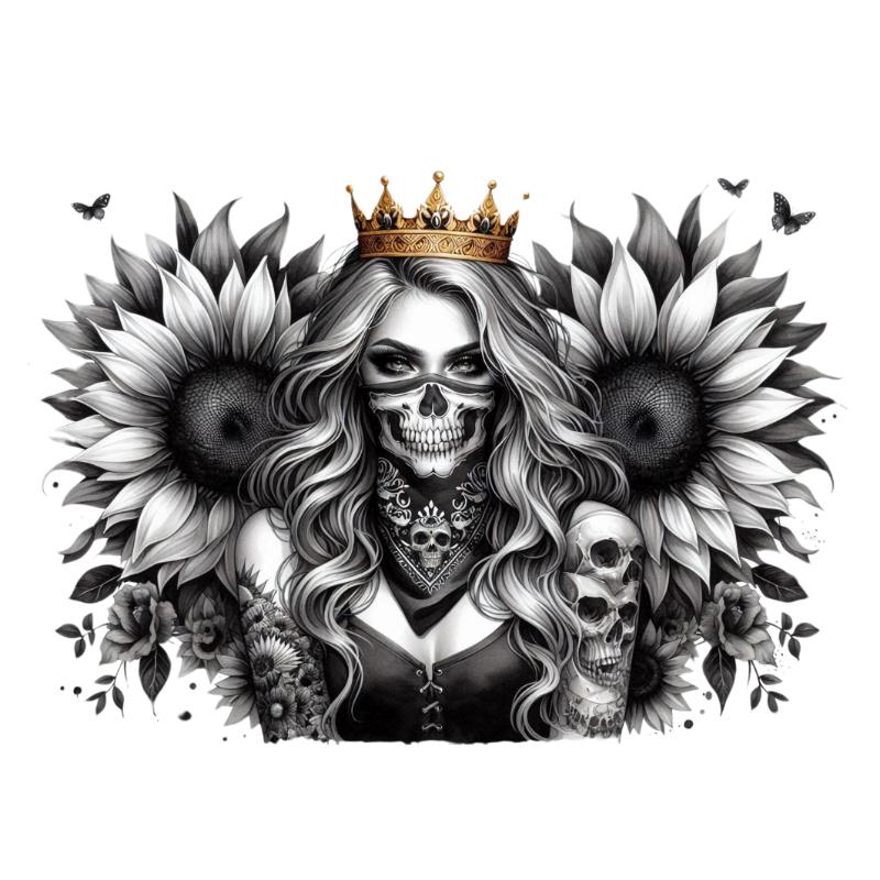 Heat transfers Iron on stickers  Tattoo girl 90 for Tshirts Iron on Decal Patches Stickers Clothes Hat Pillows DIY Crafts