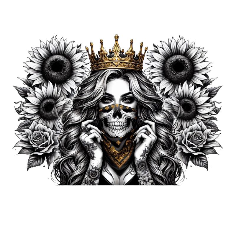 Heat transfers Iron on stickers  Tattoo girl 89 for Tshirts Iron on Decal Patches Stickers Clothes Hat Pillows DIY Crafts