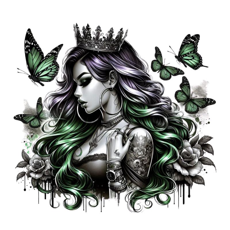 Heat transfers Iron on stickers  Tattoo girl 85 for Tshirts Iron on Decal Patches Stickers Clothes Hat Pillows DIY Crafts