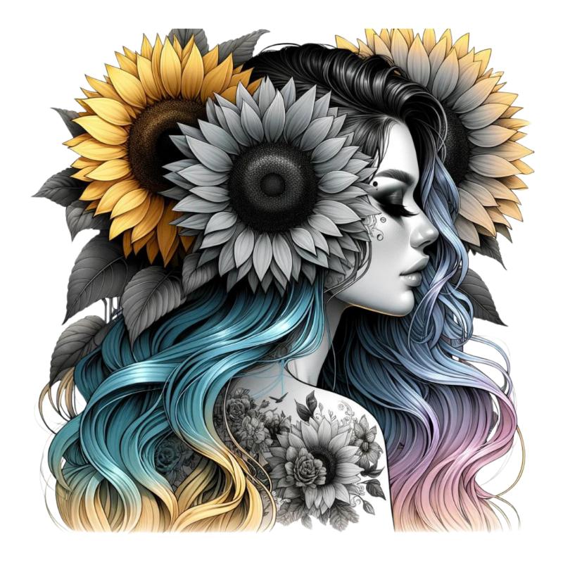 Heat transfers Iron on stickers  Tattoo girl 82 for Tshirts Iron on Decal Patches Stickers Clothes Hat Pillows DIY Crafts