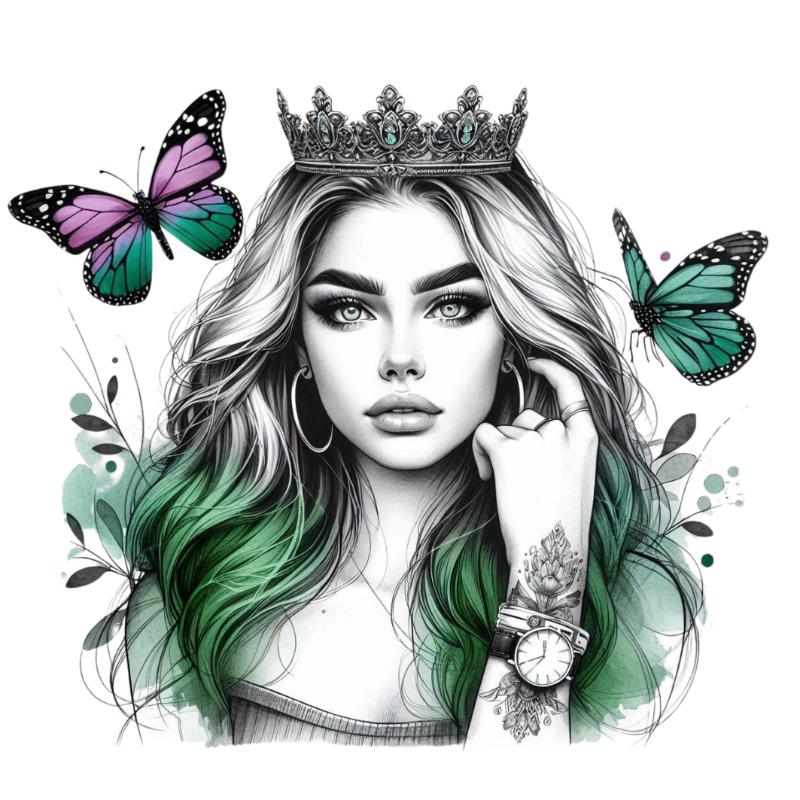 Heat transfers Iron on stickers  Tattoo girl 74 for Tshirts Iron on Decal Patches Stickers Clothes Hat Pillows DIY Crafts