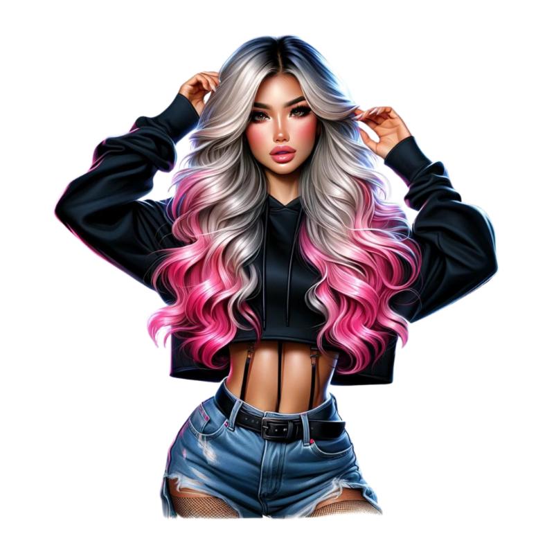 Heat transfers Iron on stickers  Tattoo girl 71 for Tshirts Iron on Decal Patches Stickers Clothes Hat Pillows DIY Crafts