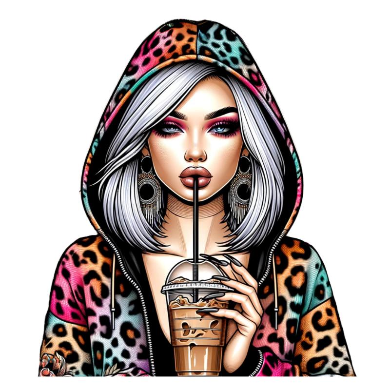 Heat transfers Iron on stickers  Tattoo girl 54 for Tshirts Iron on Decal Patches Stickers Clothes Hat Pillows DIY Crafts