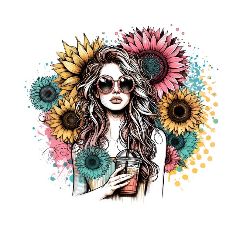 Heat transfers Iron on stickers  Tattoo girl 53 for Tshirts Iron on Decal Patches Stickers Clothes Hat Pillows DIY Crafts