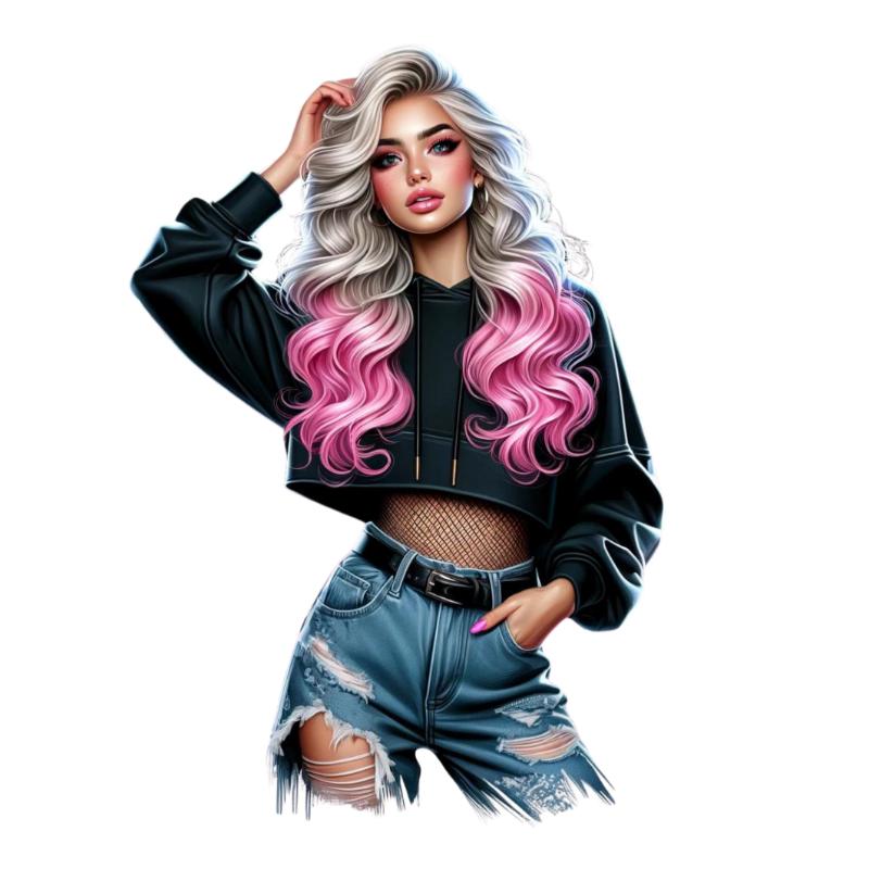 Heat transfers Iron on stickers  Tattoo girl 49 for Tshirts Iron on Decal Patches Stickers Clothes Hat Pillows DIY Crafts