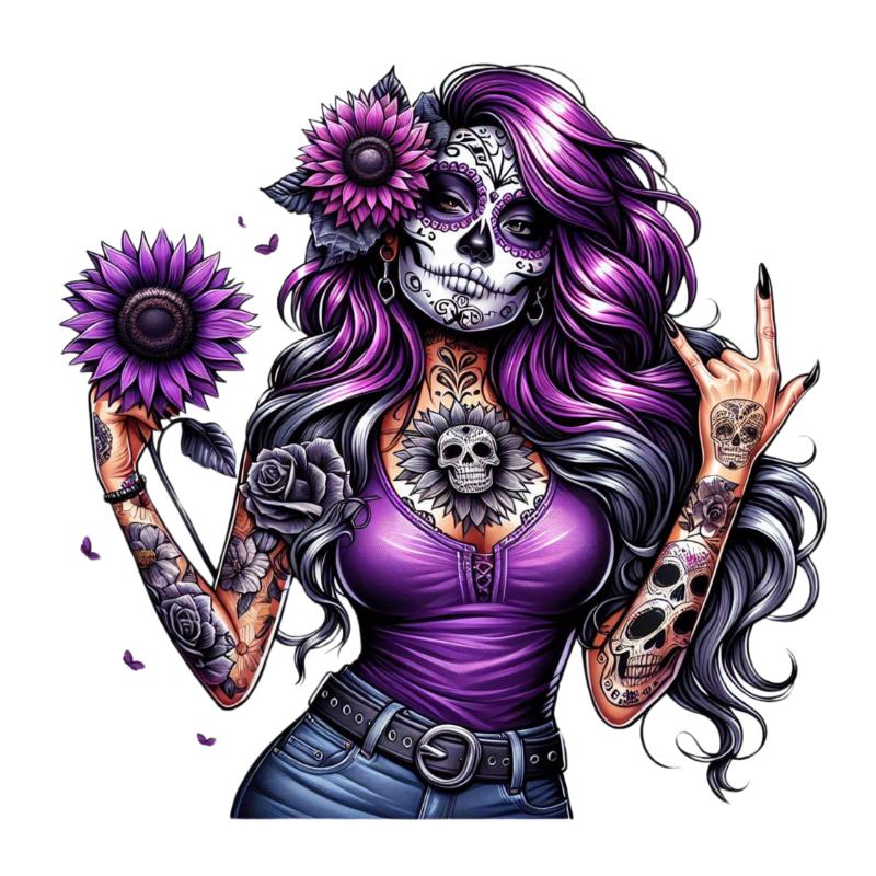 Heat transfers Iron on stickers  Tattoo girl 39 for Tshirts Iron on Decal Patches Stickers Clothes Hat Pillows DIY Crafts