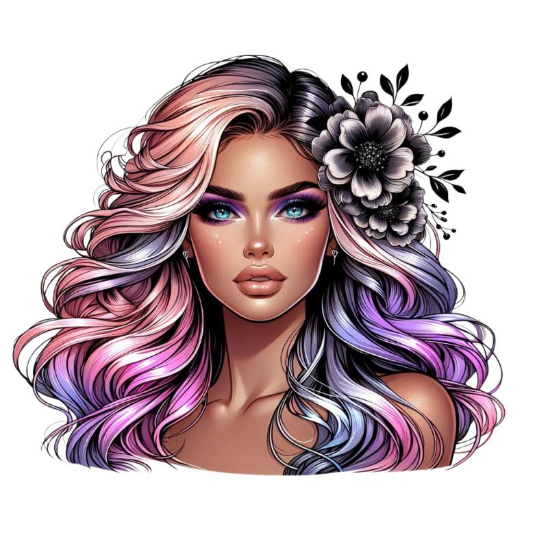 Heat transfers Iron on stickers  Tattoo girl 24 for Tshirts Iron on Decal Patches Stickers Clothes Hat Pillows DIY Crafts