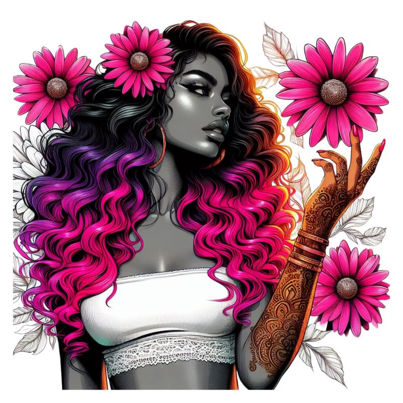 Heat transfers Iron on stickers  Tattoo girl 23 for Tshirts Iron on Decal Patches Stickers Clothes Hat Pillows DIY Crafts