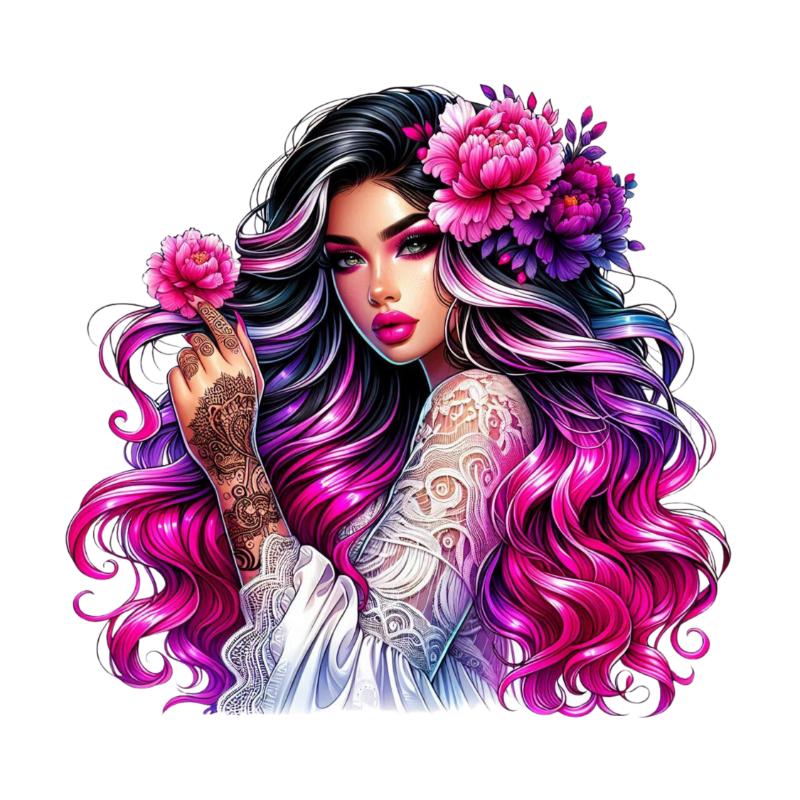 Heat transfers Iron on stickers  Tattoo girl 20 for Tshirts Iron on Decal Patches Stickers Clothes Hat Pillows DIY Crafts