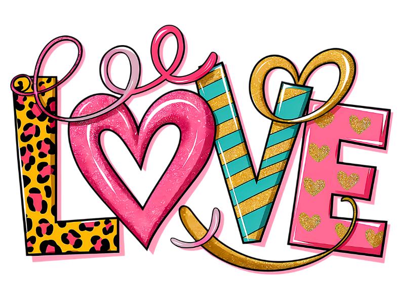 Heat transfers Iron on stickers  Valentine`s Day Valentine lover 13 for Tshirts Iron on Decal Patches Stickers Clothes Hat Pillows DIY Crafts