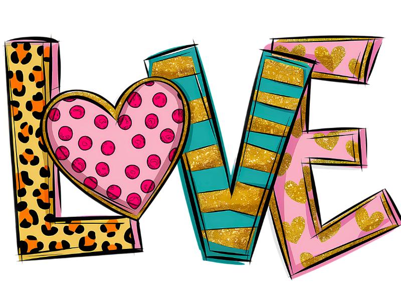 Heat transfers Iron on stickers  Valentine`s Day Valentine lover 426 for Tshirts Iron on Decal Patches Stickers Clothes Hat Pillows DIY Crafts