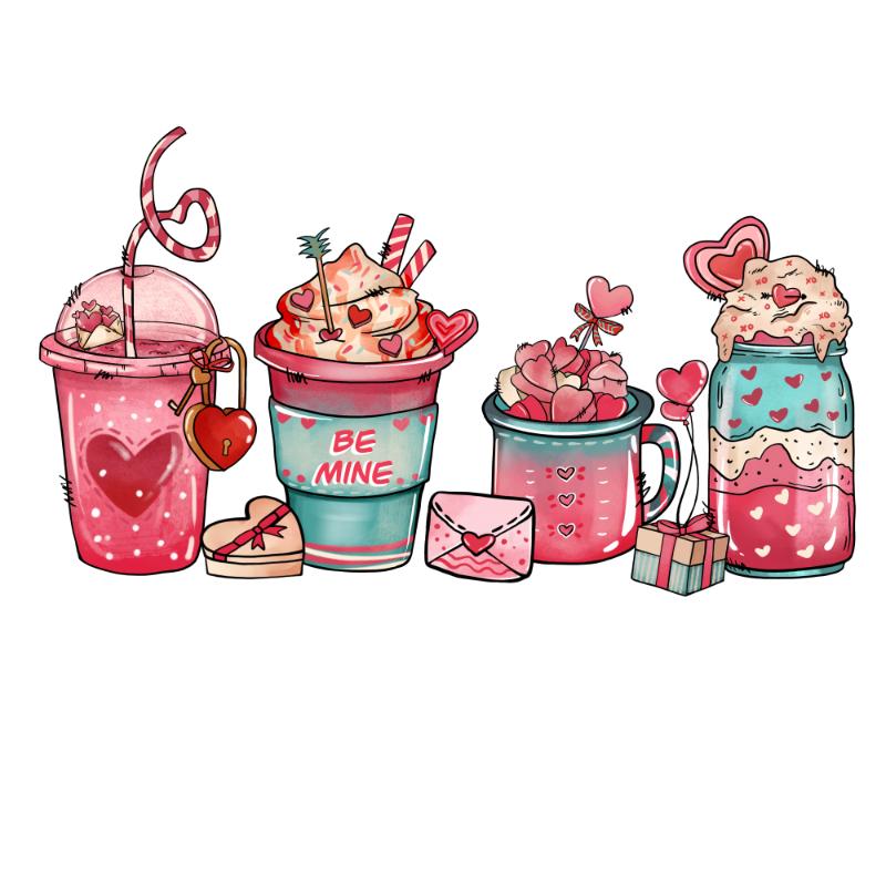 Heat transfers Iron on stickers  Valentine`s Day Valentine lover 339 for Tshirts Iron on Decal Patches Stickers Clothes Hat Pillows DIY Crafts