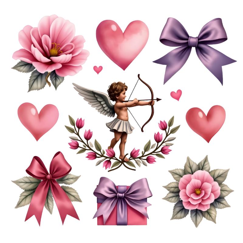 UV DTF decal Stickers cup wraps small decals Valentine`s Day Valentine lover 163 for Cup, glass, mugs, phone case, car, computer, furniture decals, DIY stickers UV DTF Transfer stickers wraps DIY Crafts