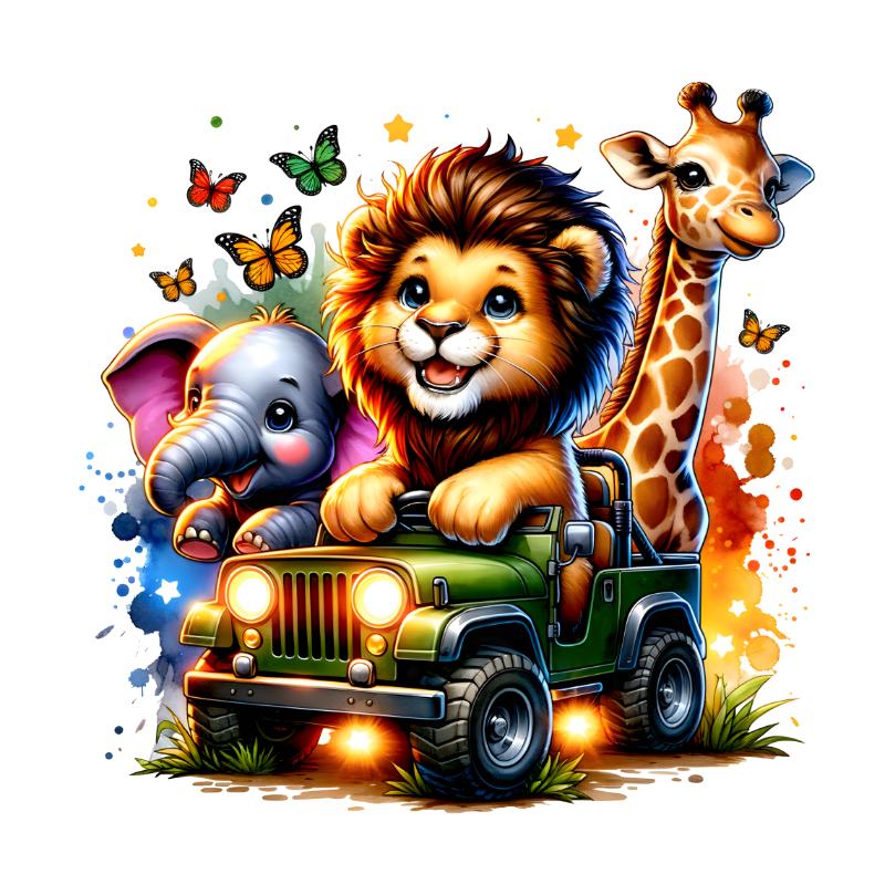 Heat transfers Iron on stickers  cute animal 193 for Tshirts Iron on Decal Patches Stickers Clothes Hat Pillows DIY Crafts