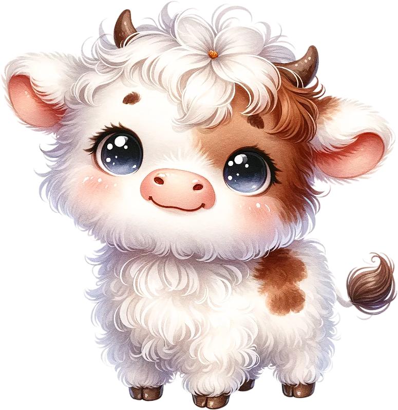 Heat transfers Iron on stickers  highland cow 577 for Tshirts Iron on Decal Patches Stickers Clothes Hat Pillows DIY Crafts