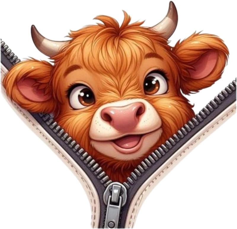 UV DTF decal Stickers cup wraps small decals highland cow 419 for Cup, glass, mugs, phone case, car decals, DIY stickers UV DTF Transfer stickers wraps DIY Crafts