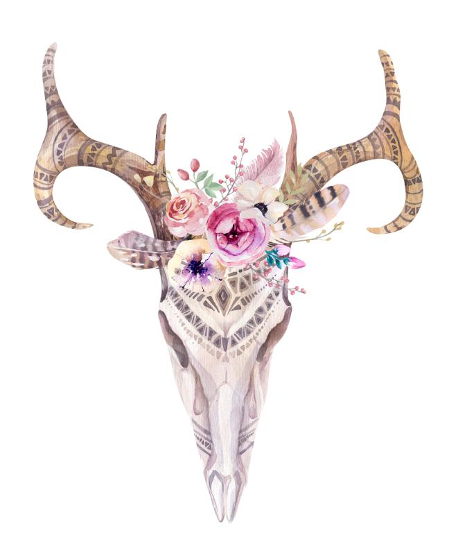 Heat transfers Iron on stickers  deer 7 for Tshirts Iron on Decal Patches Stickers Clothes Hat Pillows DIY Crafts