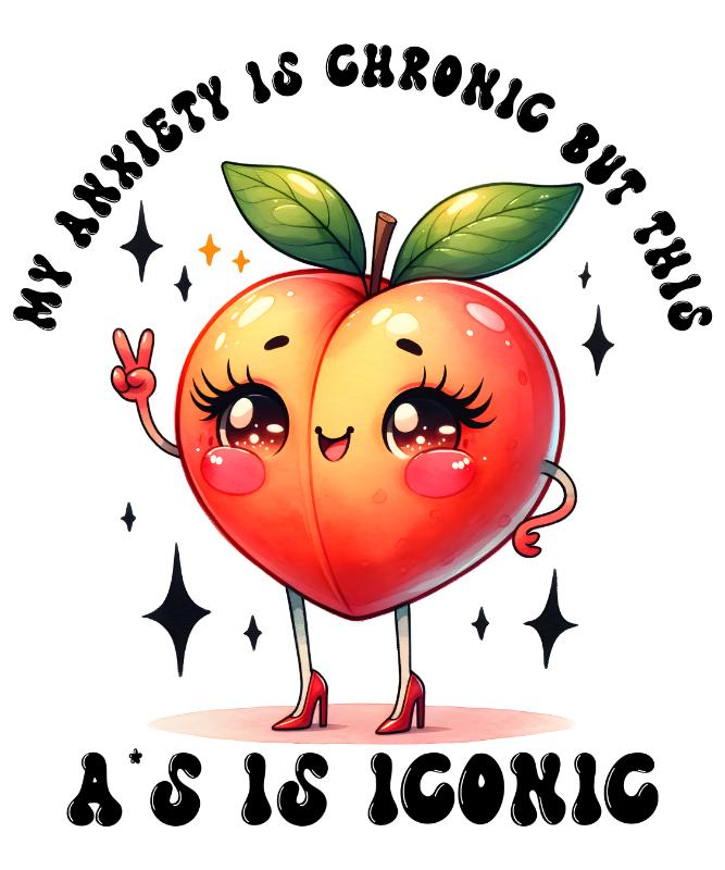 Heat transfers Iron on stickers  anxiety 16 for Tshirts Iron on Decal Patches Stickers Clothes Hat Pillows DIY Crafts