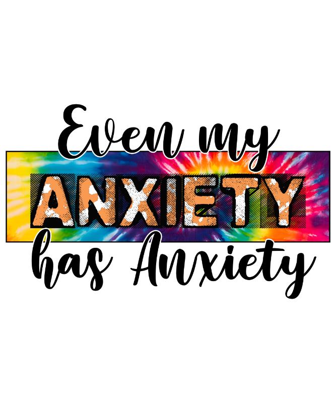 Heat transfers Iron on stickers  anxiety 14 for Tshirts Iron on Decal Patches Stickers Clothes Hat Pillows DIY Crafts